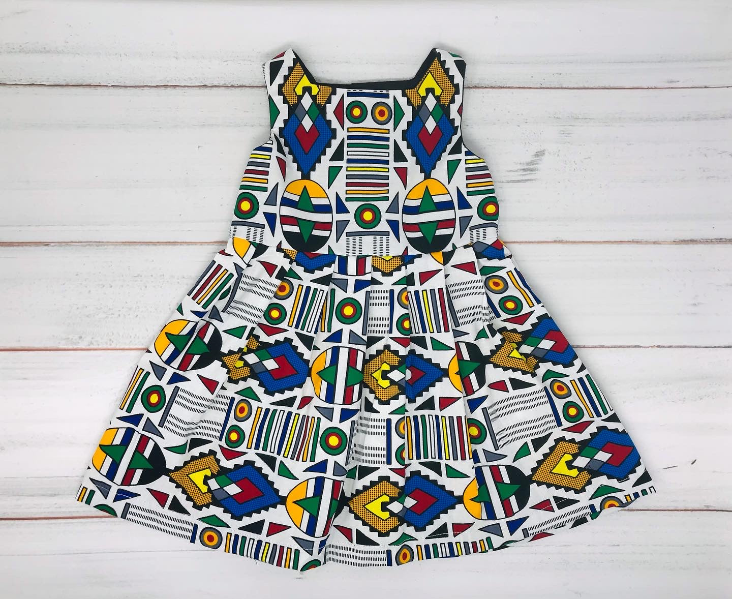 White kente Alyma dress