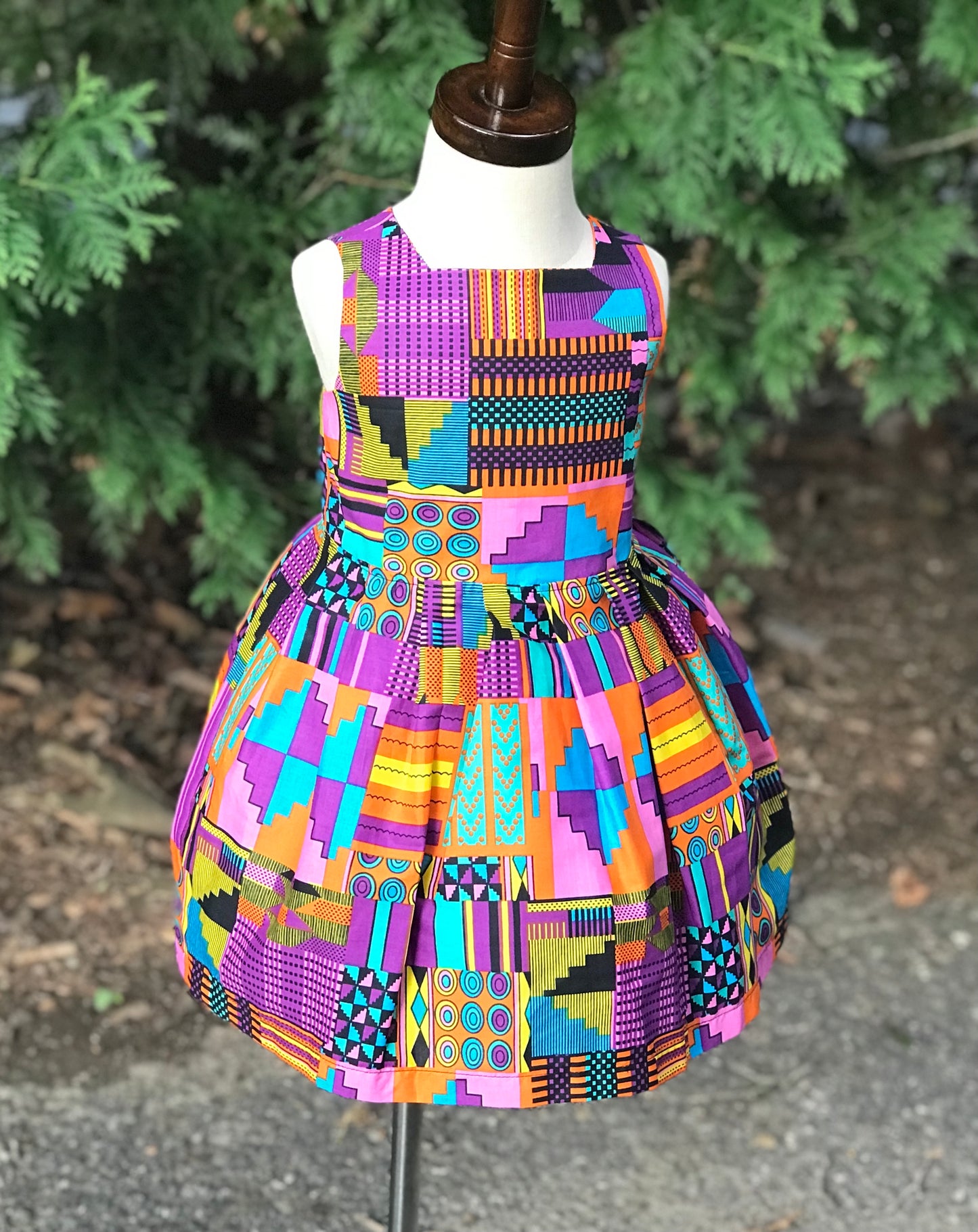 Pink kente Alyma dress