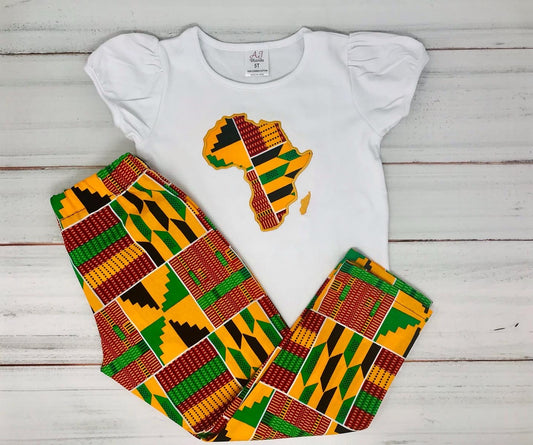African Print Map Kente Outfit