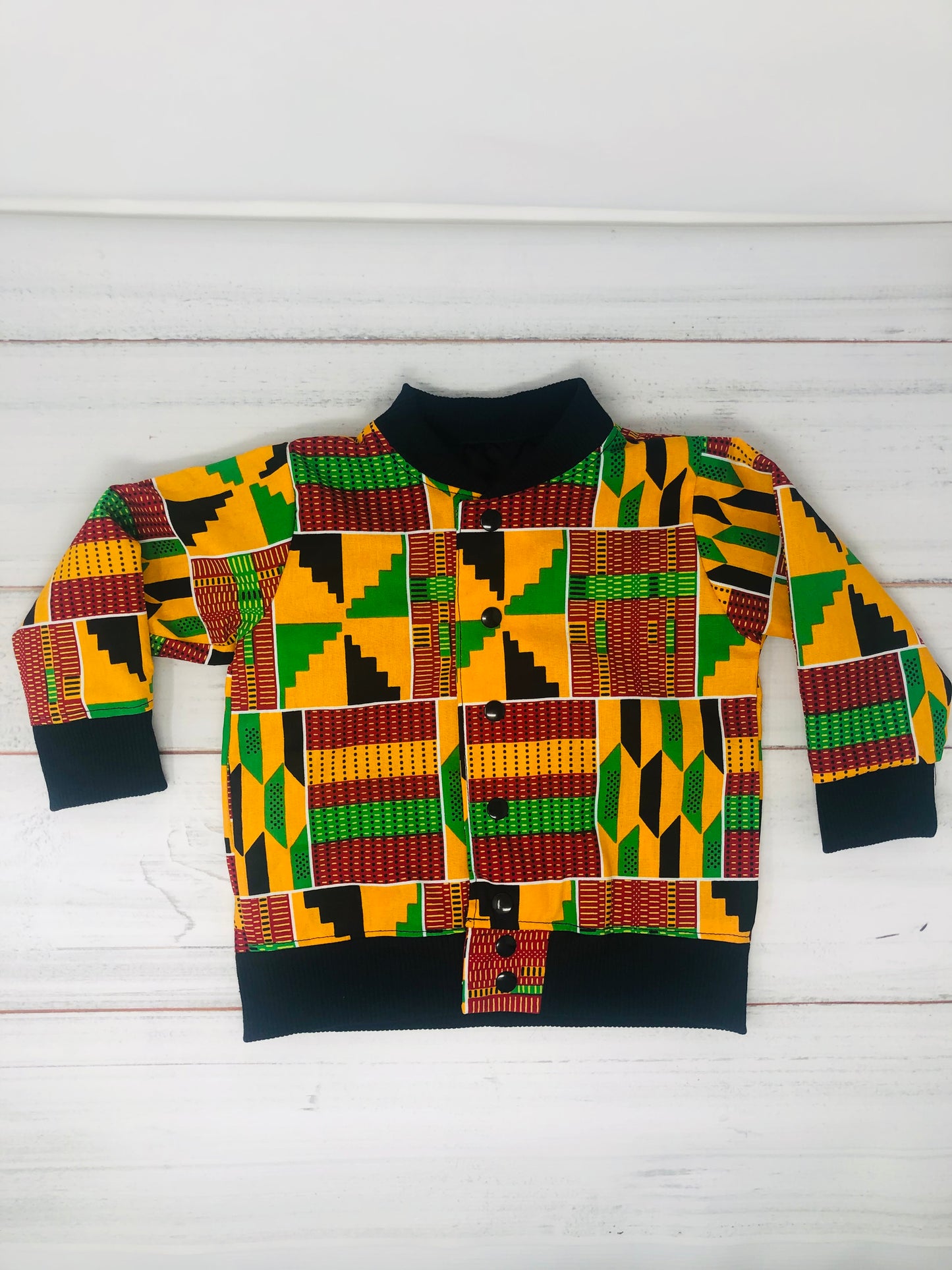 African Print Kente Bomber Jacket