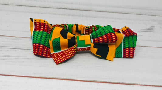 Yellow Kente African Print Headband
