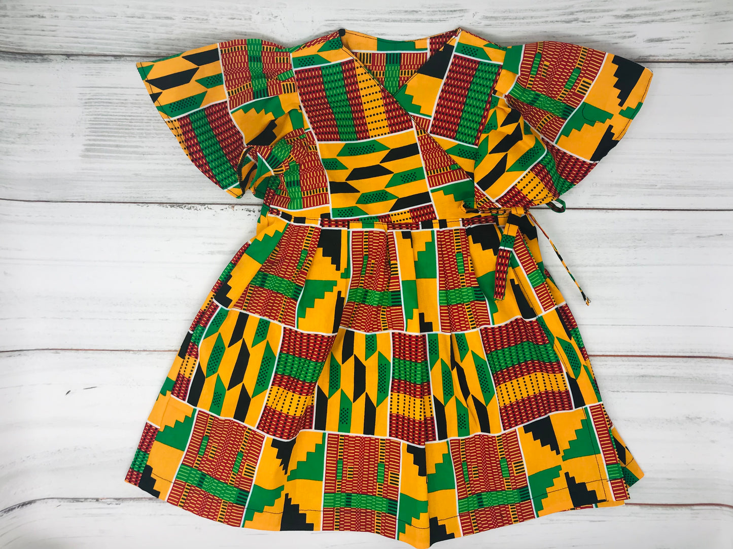 African Print Wrap Dress