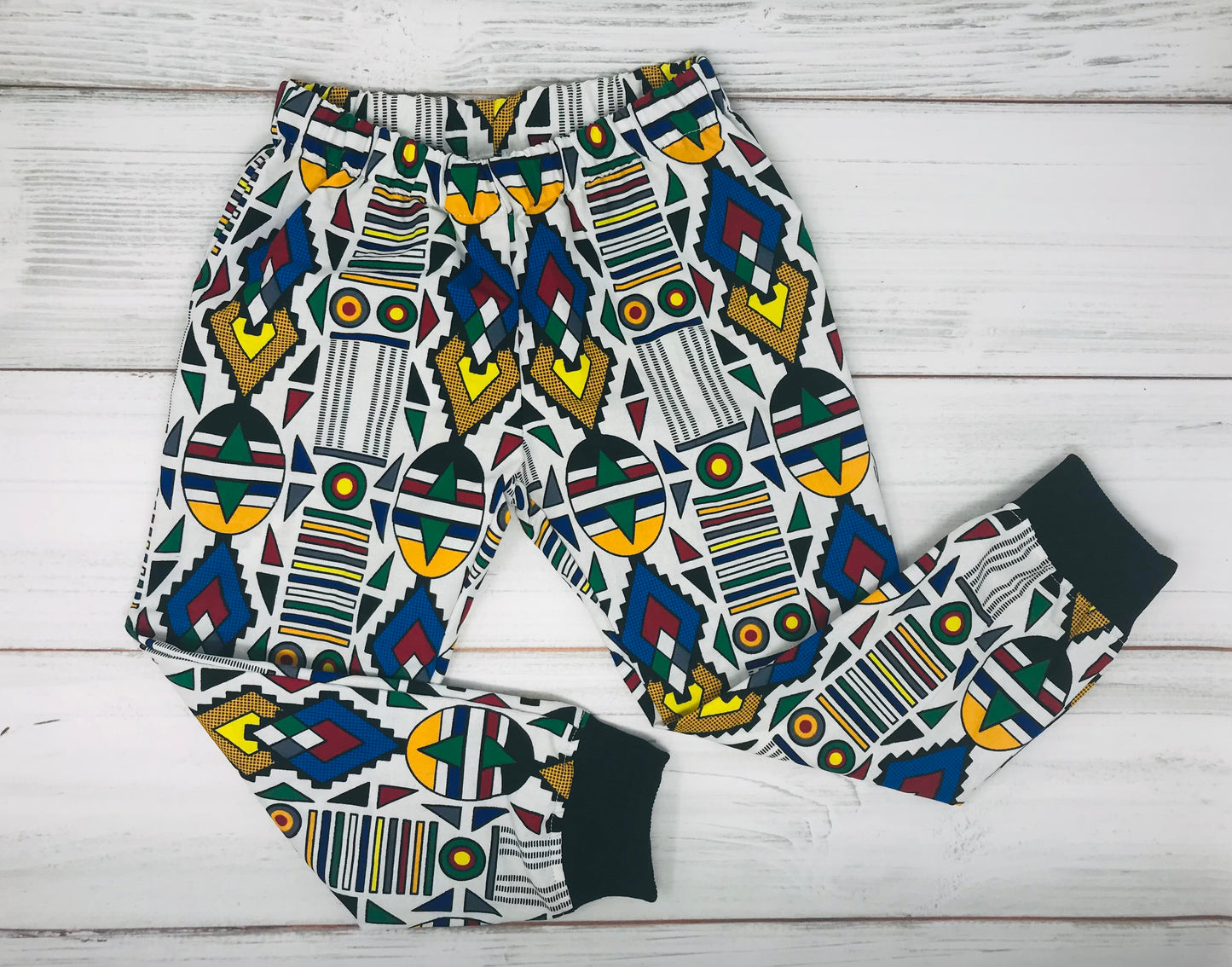 White African Print Children’s Jogger Pants