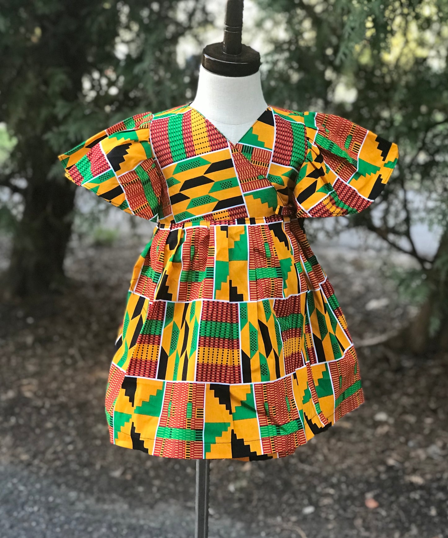 African Print Wrap Dress